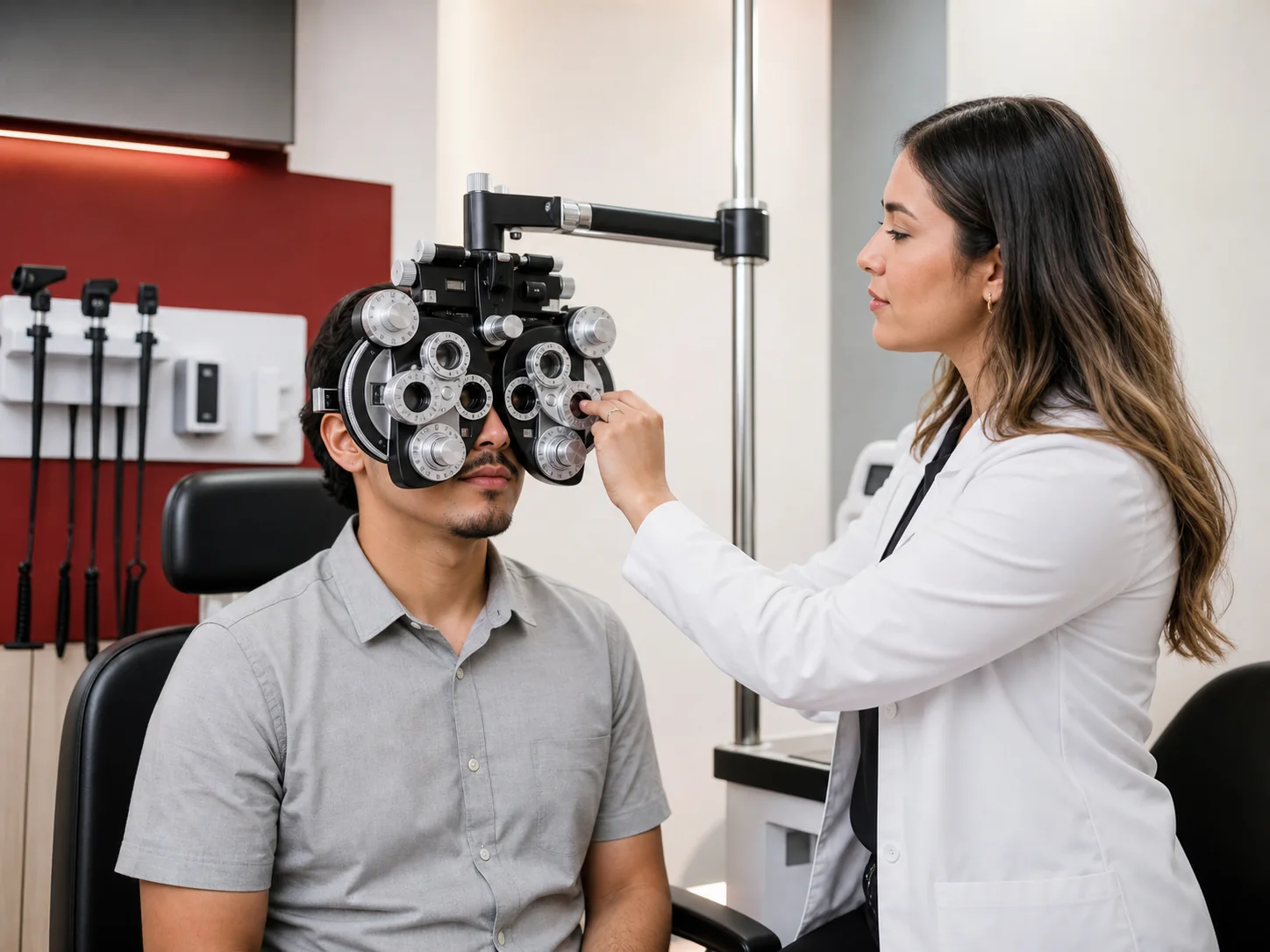 Evaluación visual realizada por una profesional de optometría